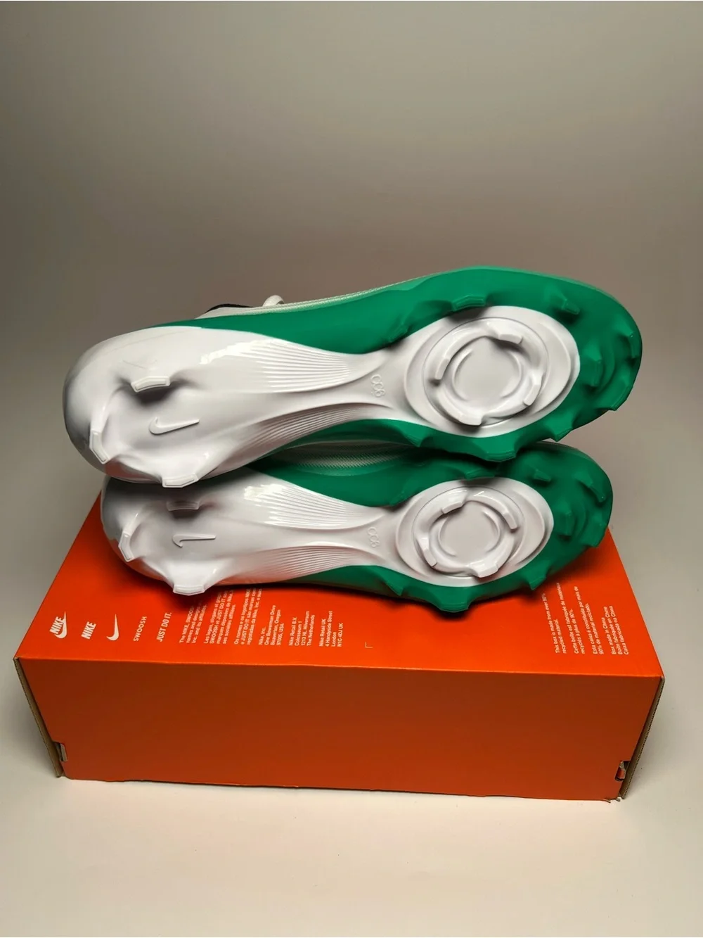 Nike Vapor Speed 3 White Green 360 Football Cleats HM8849-100 Mens Size NEW